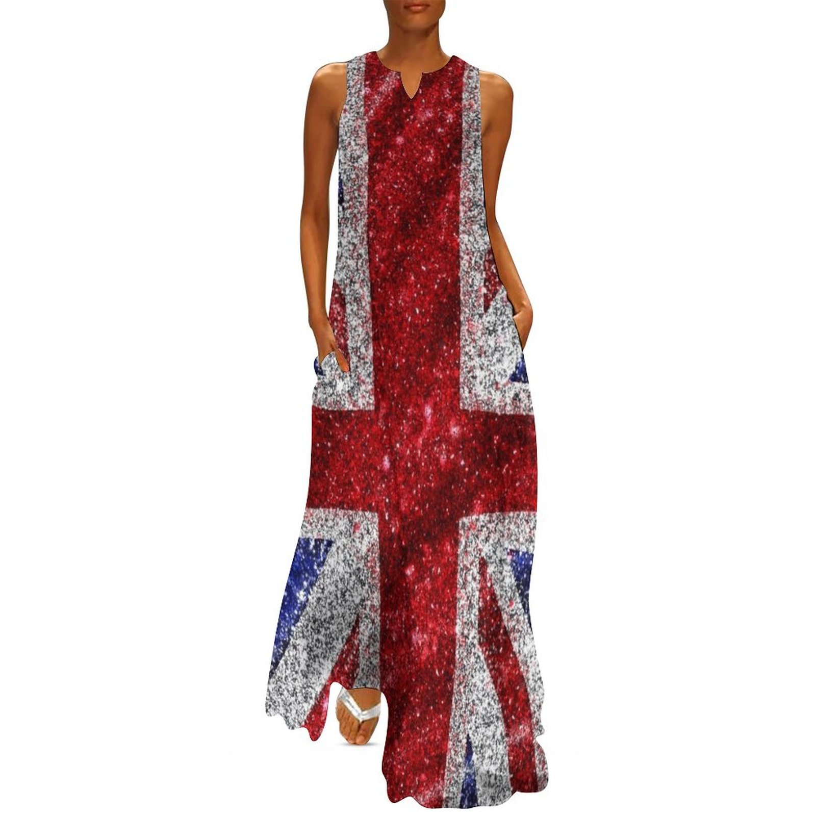 Summer Clothing Women Uk - Robe à paillettes Union Jack Feel