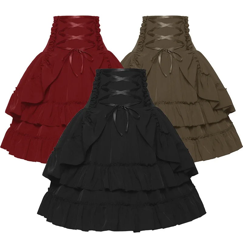 Summer Renaissance Clothing - Jupe victorienne pour femmes, cour de