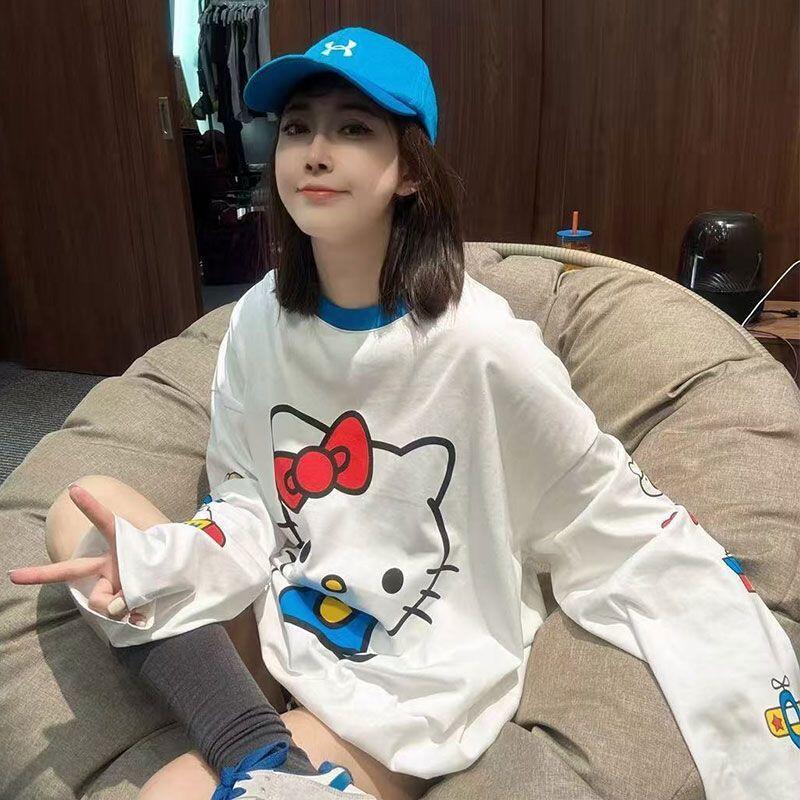 Summer Clothing Us - T-shirt à manches longues Hello Kitty,