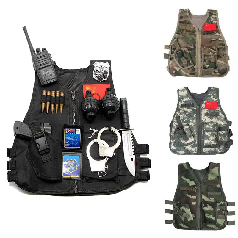 Summer Games Clothing - Gilet tactique d'extérieur pour enfants, Camouflage