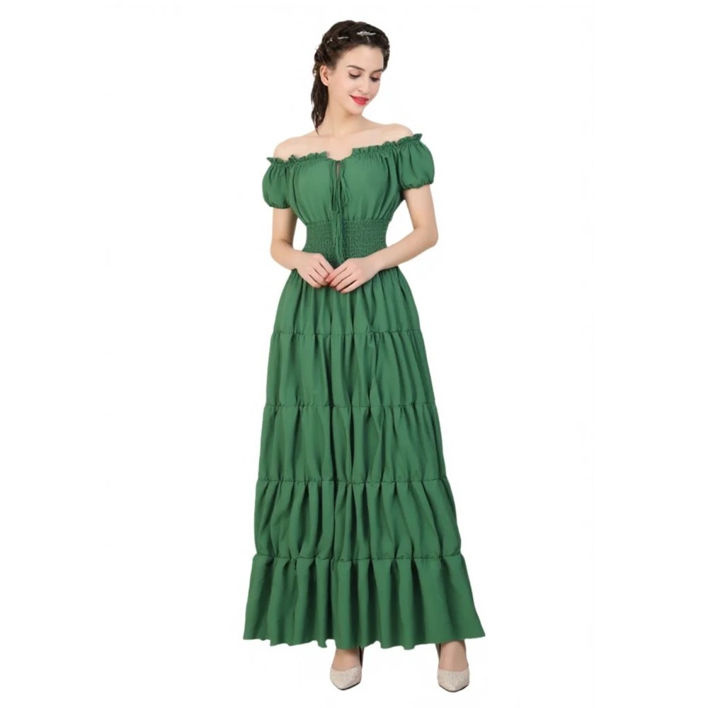 Summer Renaissance Clothing - Robe médiévale Renaissance pour femmes, épaules