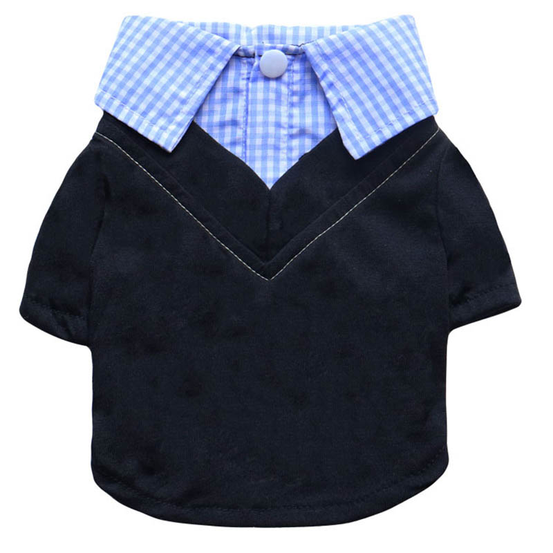 Summer Dog Clothing - Chemise à carreaux deux pièces pour