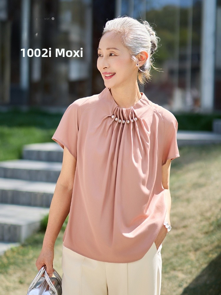 Summer Clothing Over 50 - Muzhi T-shirt fin à manches courtes