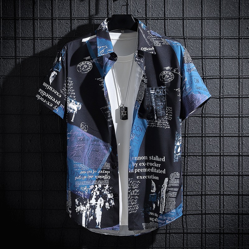 Chemise imprimée motif journal - Summer Clothing Essentials Men avis et prix