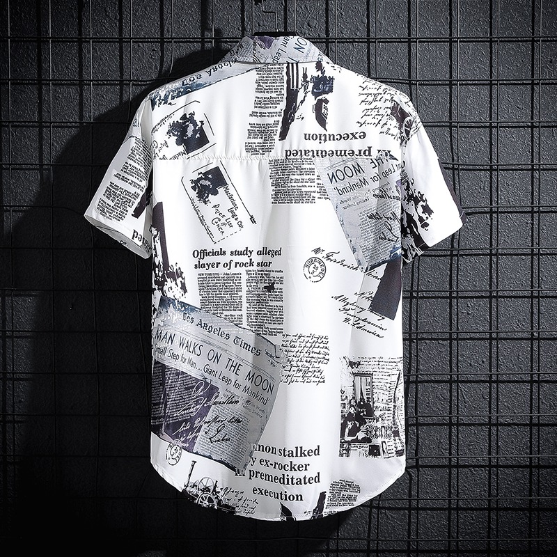 Chemise imprimée motif journal - Summer Clothing Essentials Men avis et prix