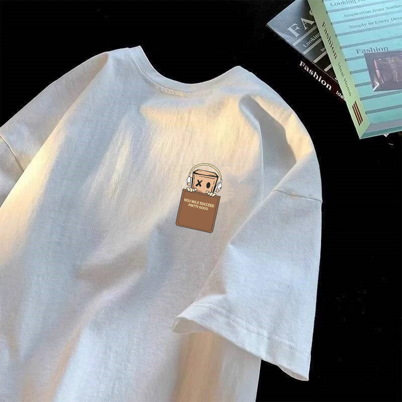 T-shirt en coton imprimé graph - Summer Clothing Brands For Women avis et prix
