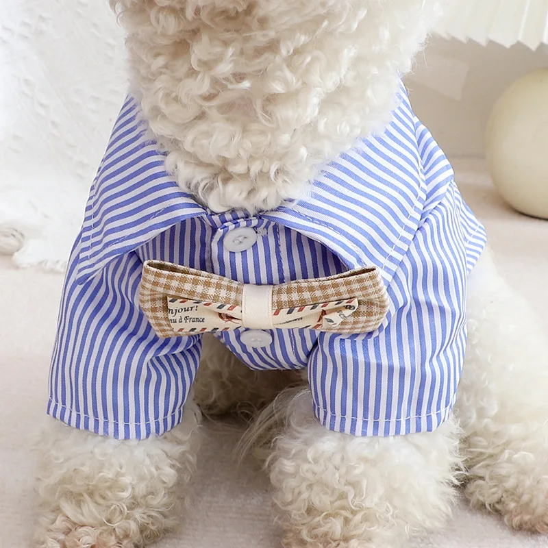 Chemise à rayures Bowvétérans  - Summer Dog Clothing avis et prix